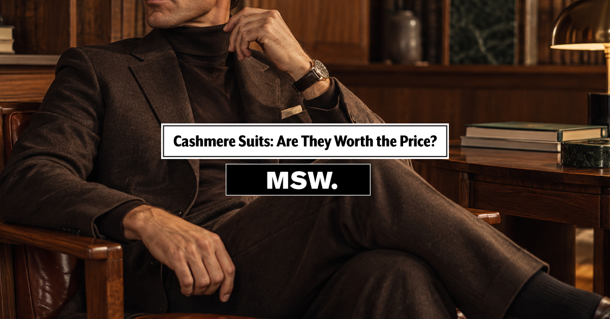 Man in a cashmere suit