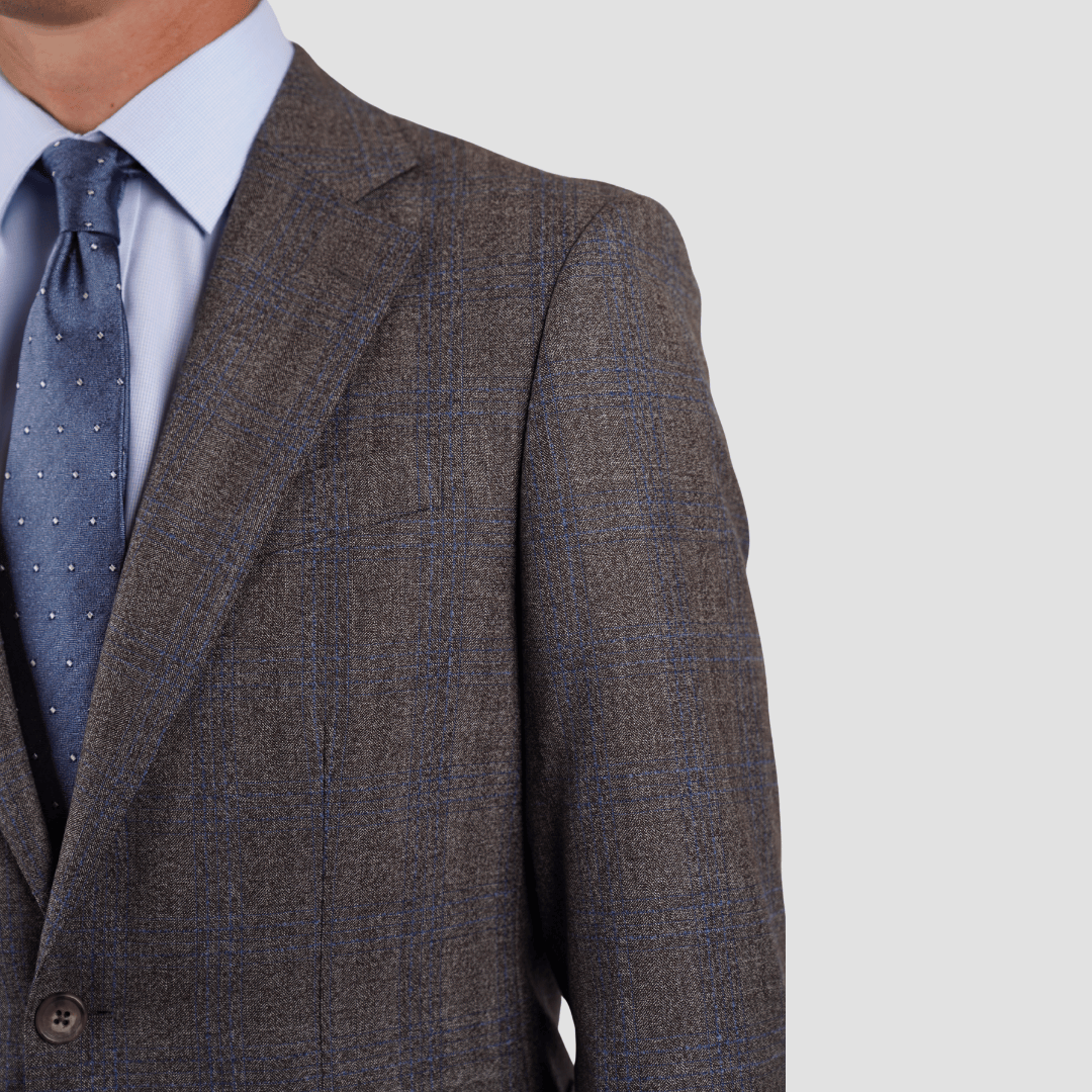 Hardy Amies Brinsley Mini Check Sports Jacket Brown