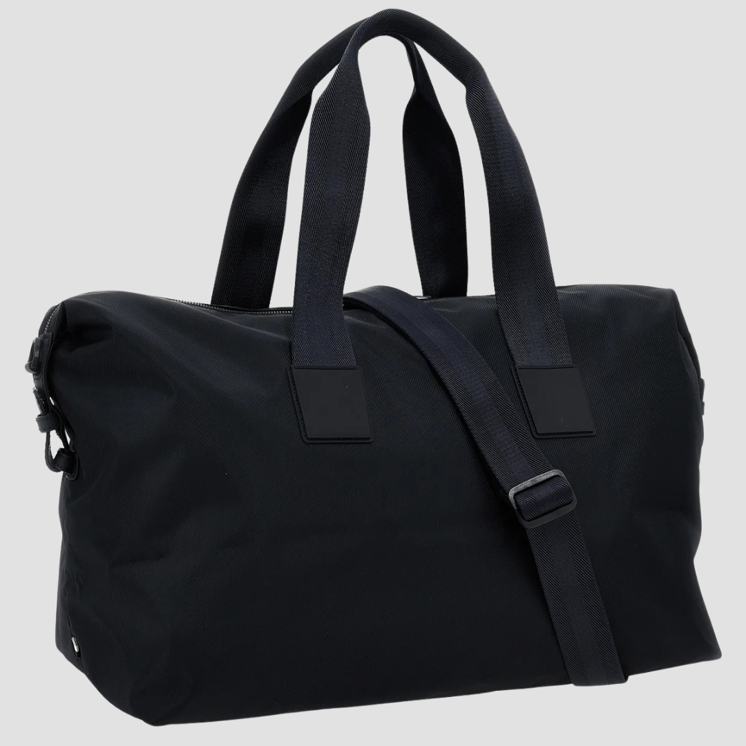 Boss Catch Rubberized Logo Holdall Bag in Dark Blue