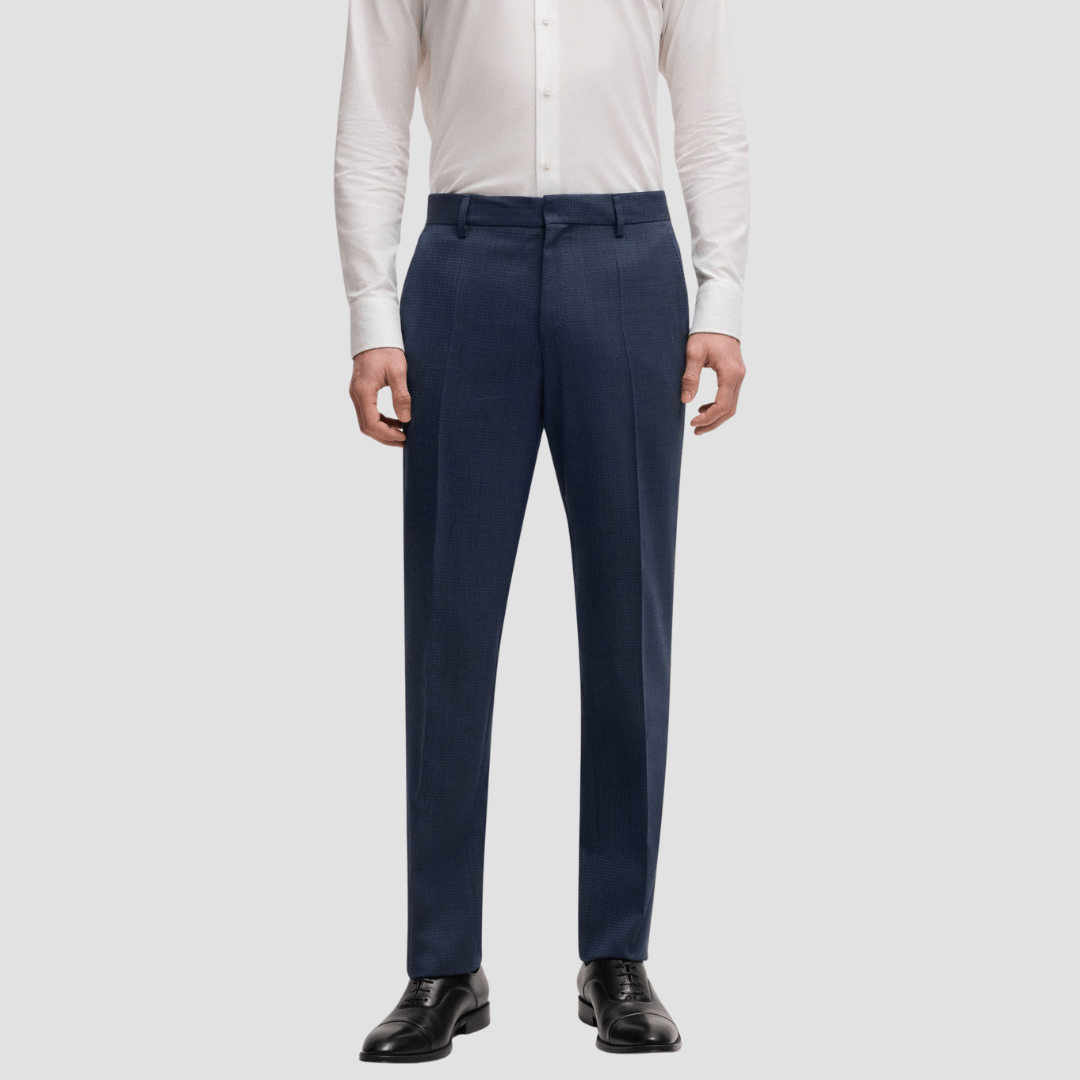 Boss Slim Fit H-Huge Two Piece Suit in Dark Blue