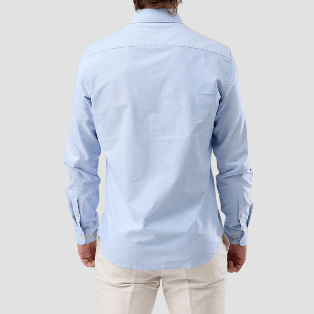 Brooksfield Casual Oxford Button Down Shirt in Blue