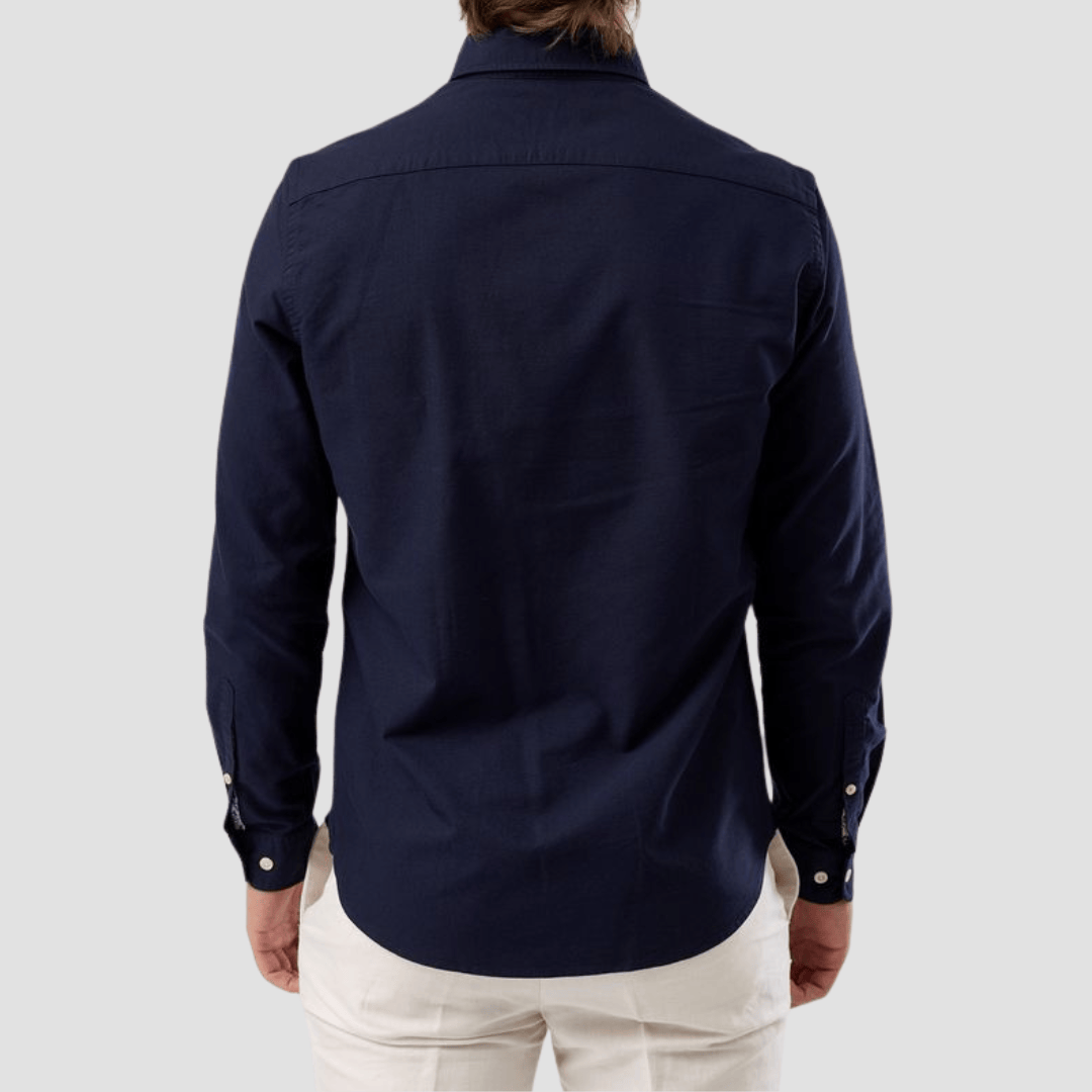 Brooksfield Casual Oxford Button Down Shirt in Navy