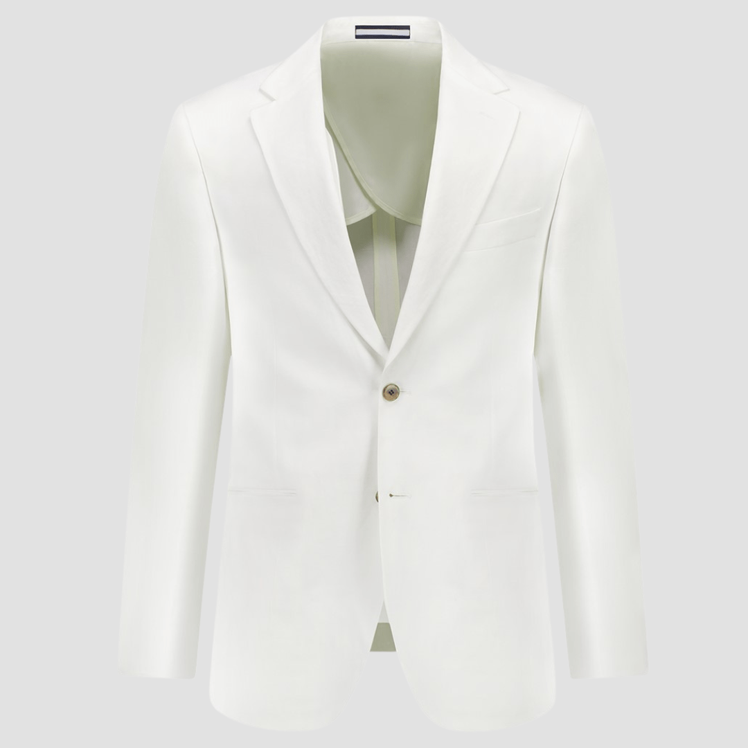 Cambridge Modern Fit Auburn Sports Jacket in White Linen Blend