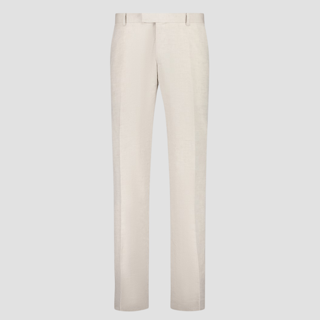 Cambridge Tailored Fit Kensington Suit in Sand Linen Blend