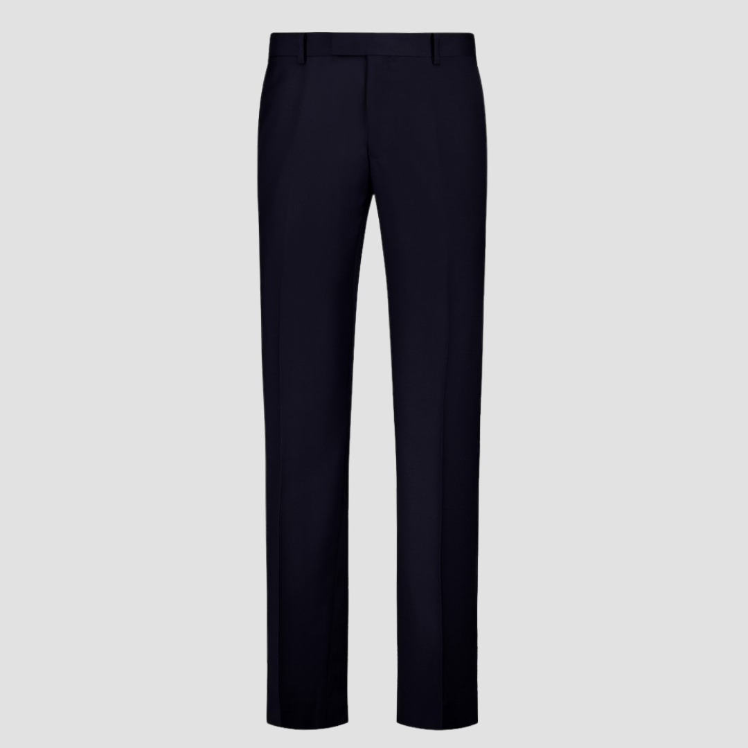 Cambridge Tailored Fit Mitcham Trouser in Dark Navy Pure Wool