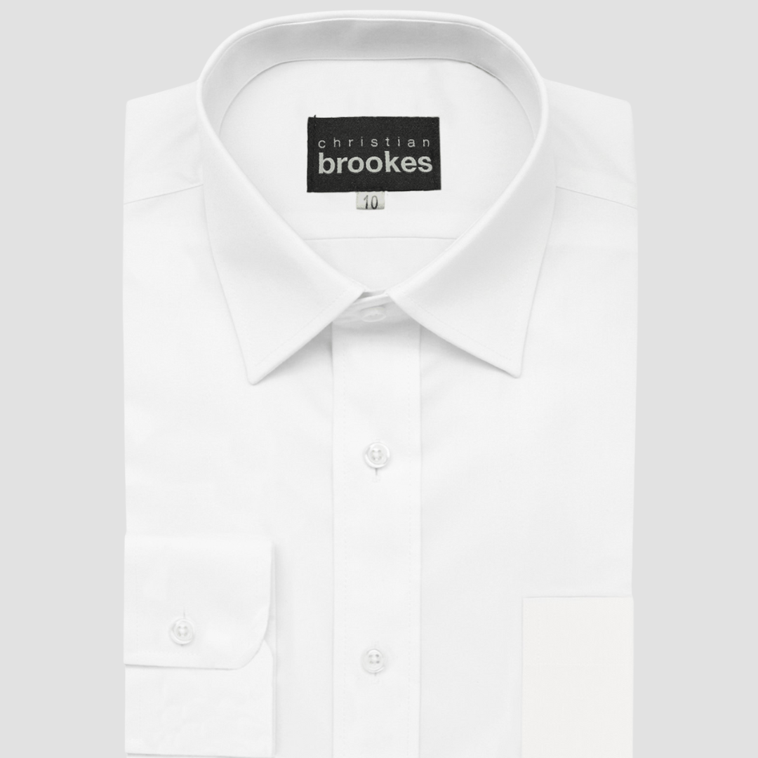Christian Brookes Kids Clifford Shirt in White Cotton