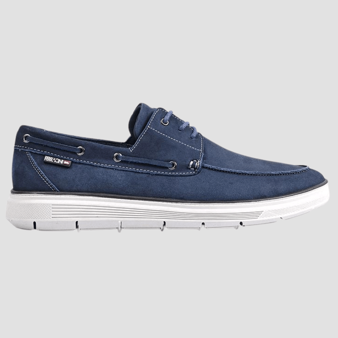 Ferracini Wael Slip On Mens Leather Loafer in Blue