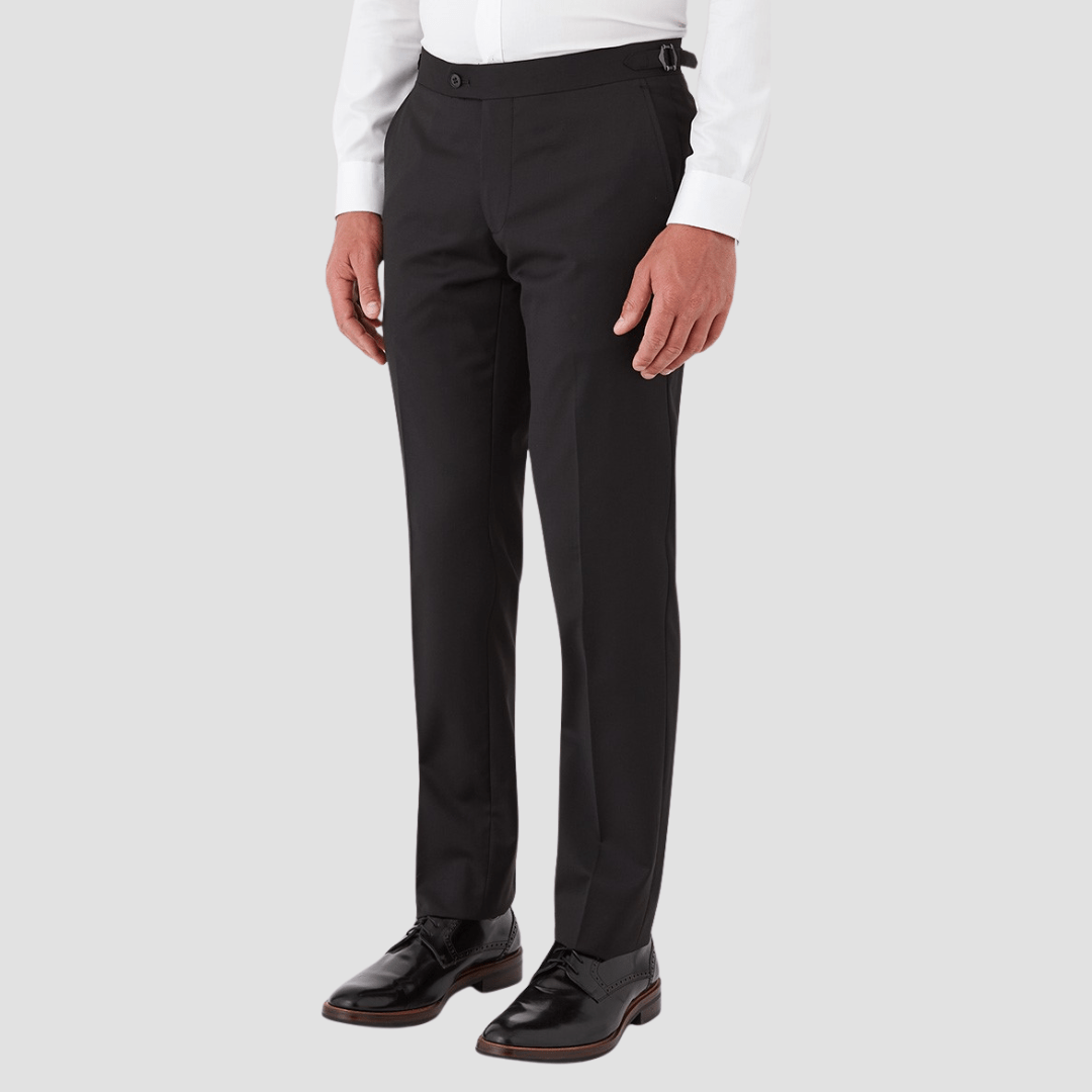 Gibson Slim Fit Astley Tuxedo Suit in Black Pure Wool FMG100