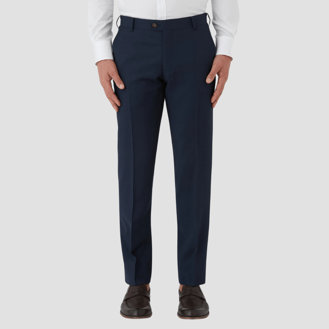 Gibson Slim Fit Kingsbury Trouser in Navy Pure Wool
