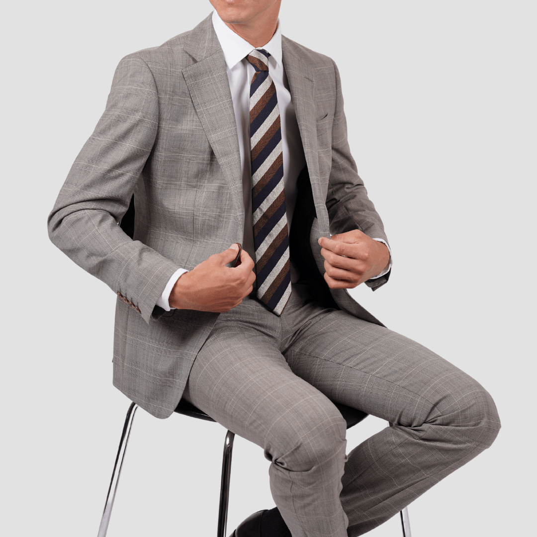 Hardy Amies Brinsley Suit in Truffle Wool
