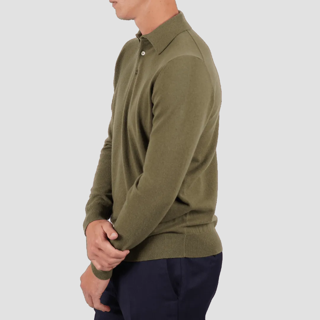 Person wearing a green sweater on a transparent background