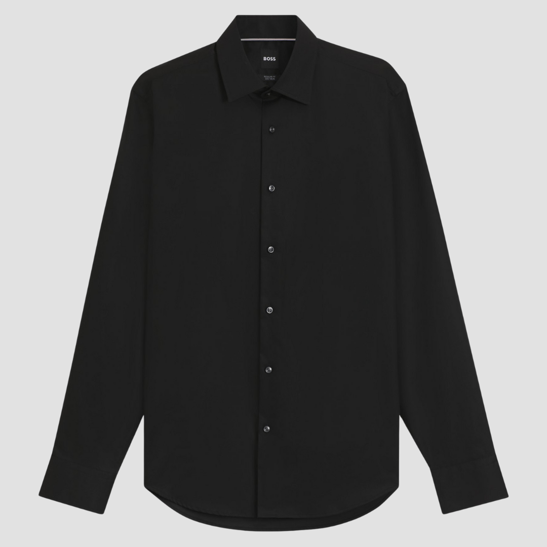 Boss Regular Fit Joe-Kent Cotton Shirt in Black