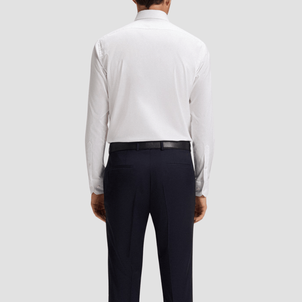 Hugo Boss Regular Fit Joe-Kent Cotton Shirt in White – Mens Suit Warehouse 