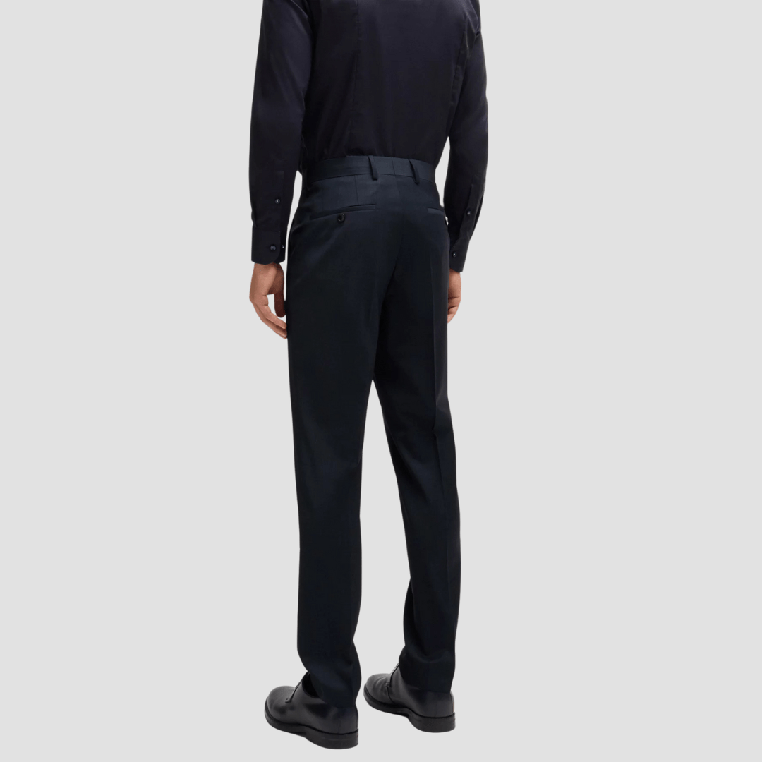 Hugo Boss Slim Fit H-Huge Suit in Micro Pattern Dark Blue