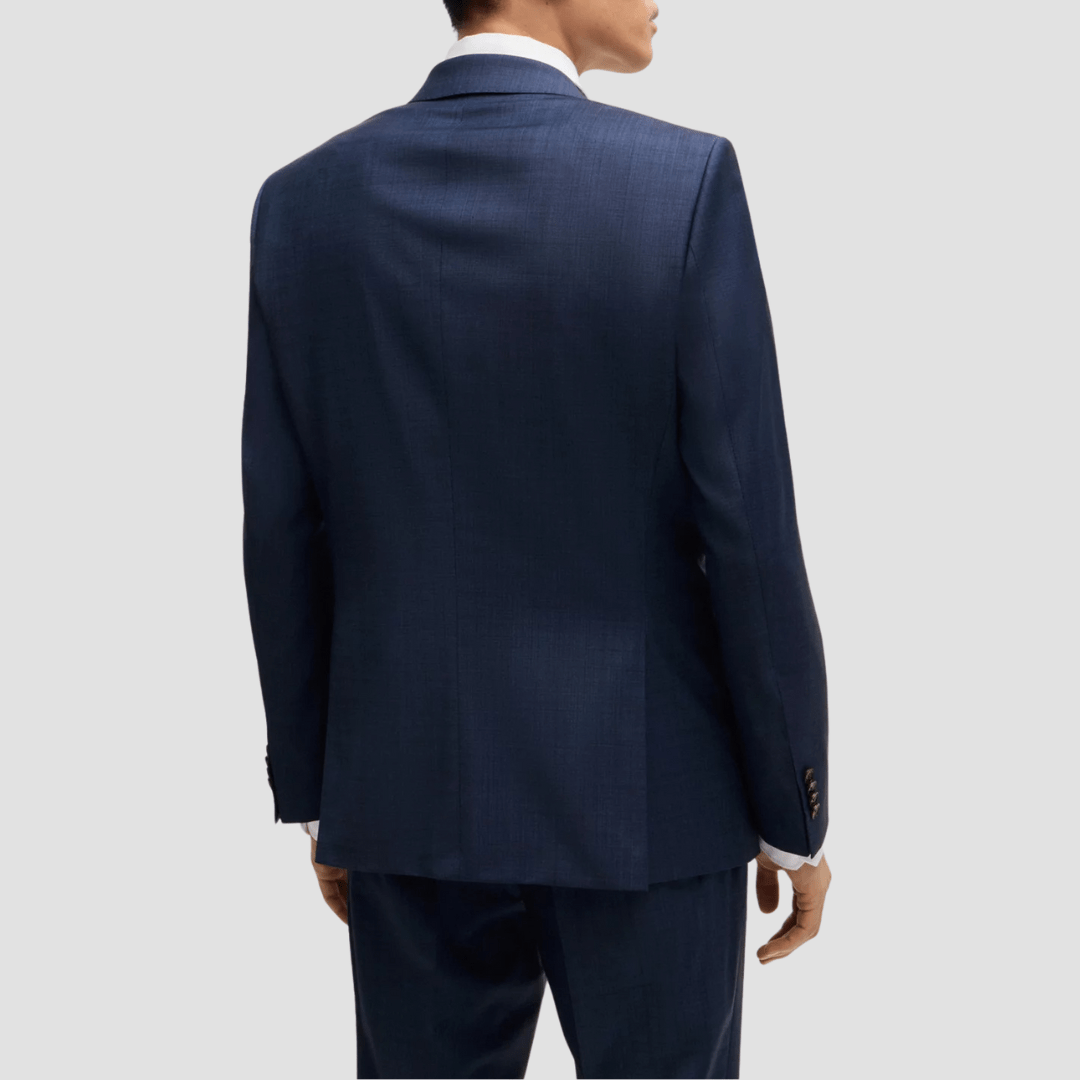 Hugo Boss Slim Fit H-Huge Suit in Micro Pattern Light Blue