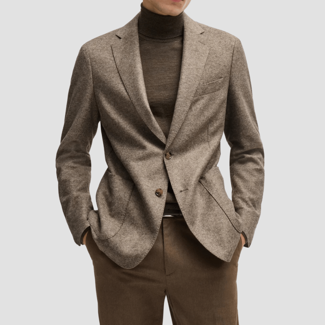 Hugo Boss Slim Fit Hanry Jersey Sports Jacket in Beige