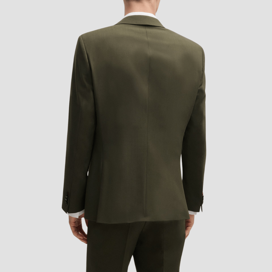 Hugo Boss Slim Fit Henry Getlin 232X Suit in Khaki