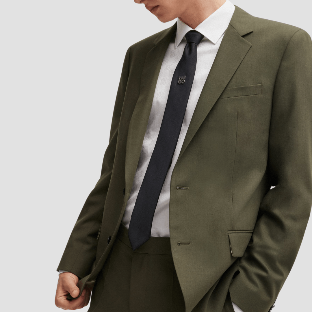 Hugo Boss Slim Fit Henry Getlin 232X Suit in Khaki