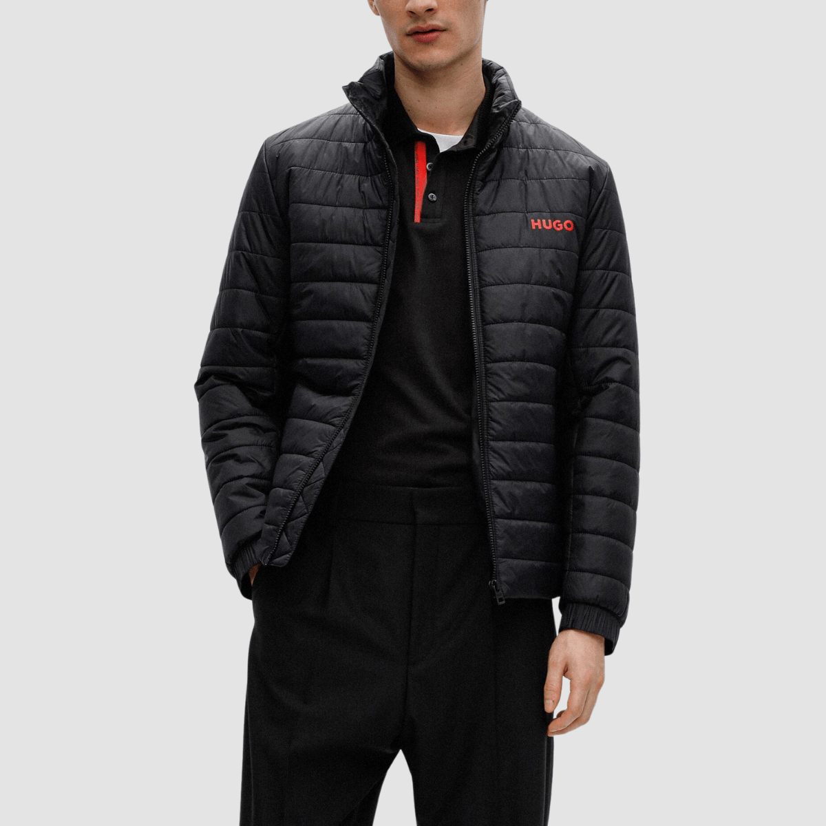 Hugo Boss Benti2221 Water Repellent Padded Jacket in Black