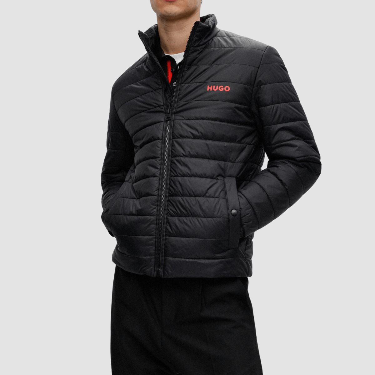 Hugo Boss Benti2221 Water Repellent Padded Jacket in Black