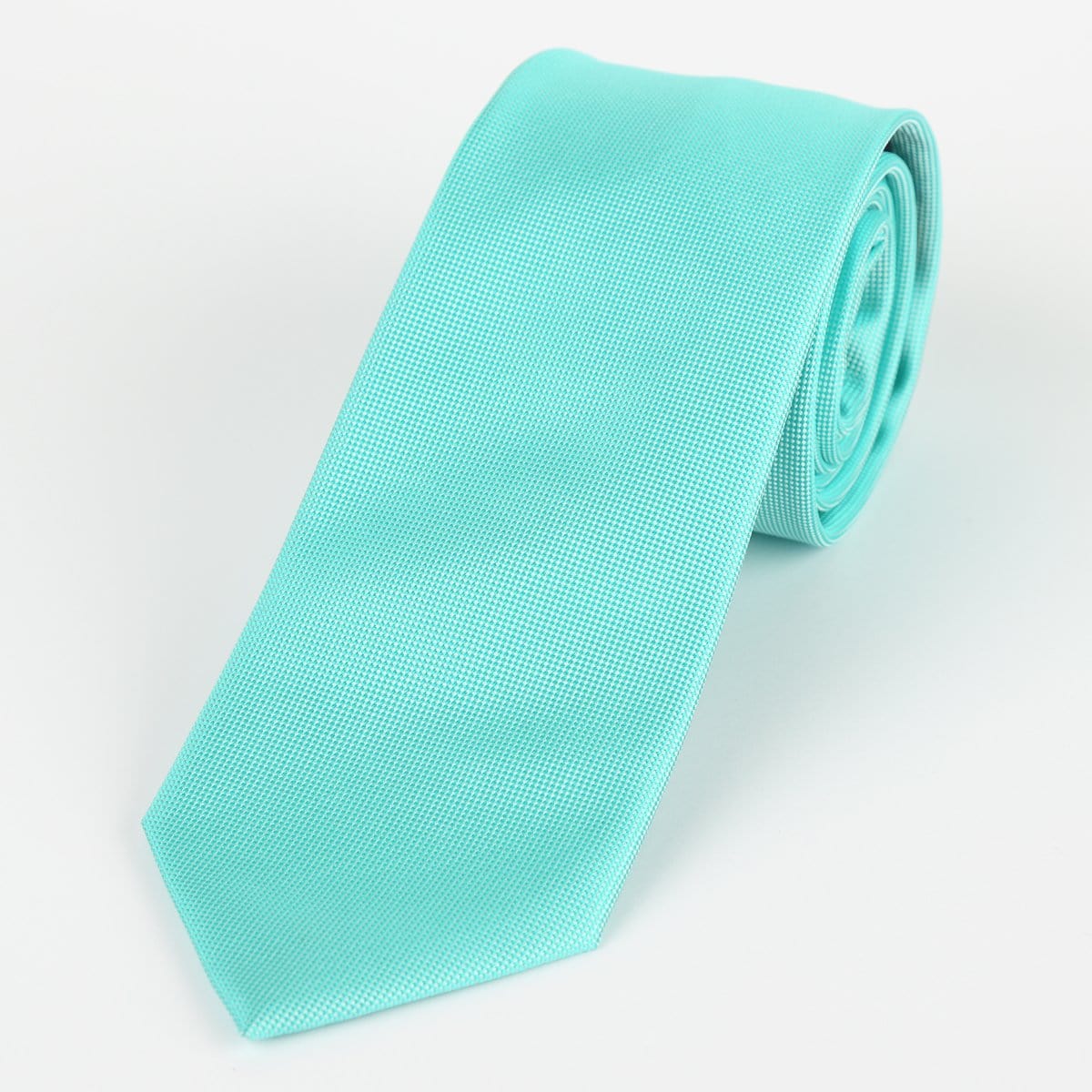 James Adelin Luxury Neck Tie in Aqua Textured Weave