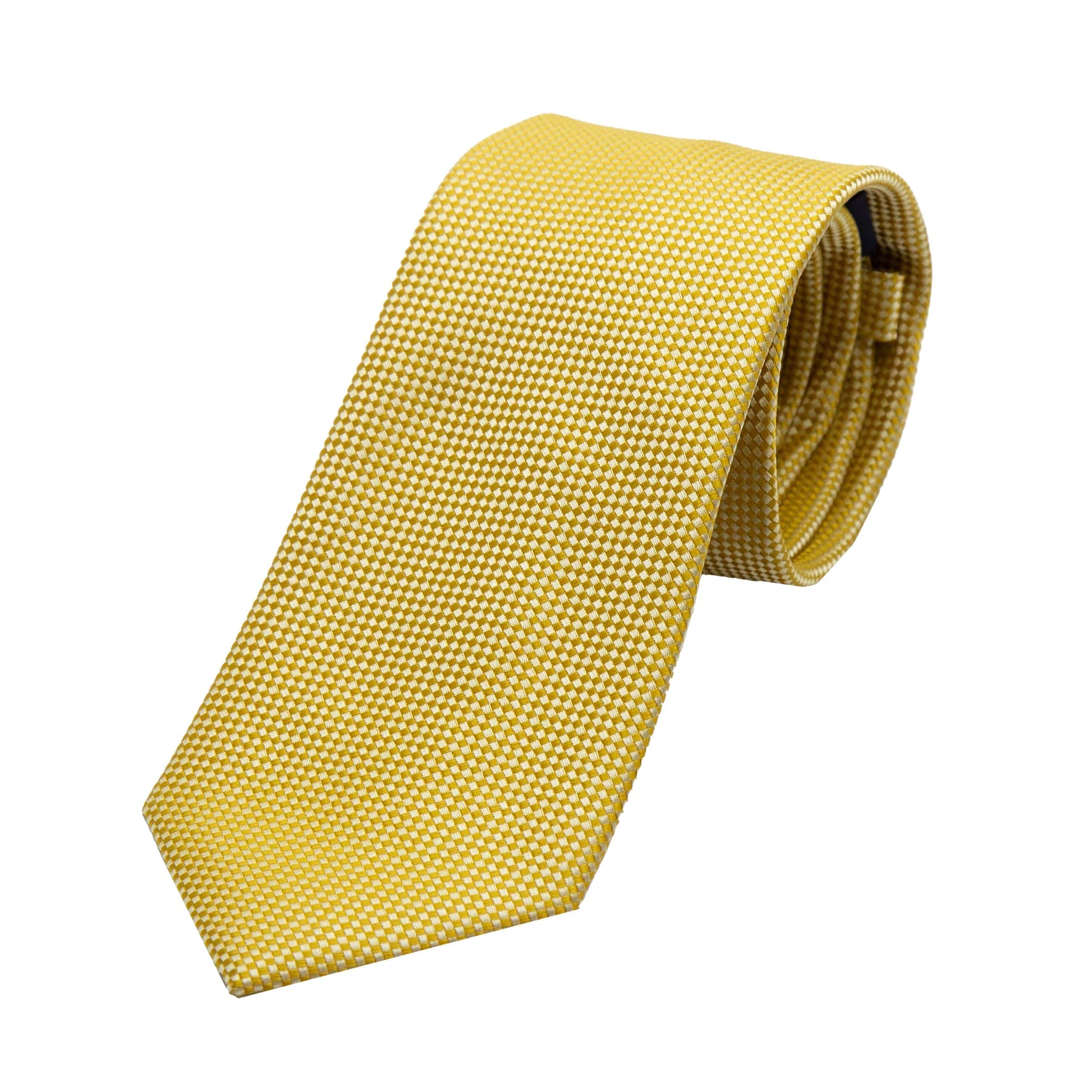 James Adelin Luxury Textured Weave Neck Tie in Soft Gold