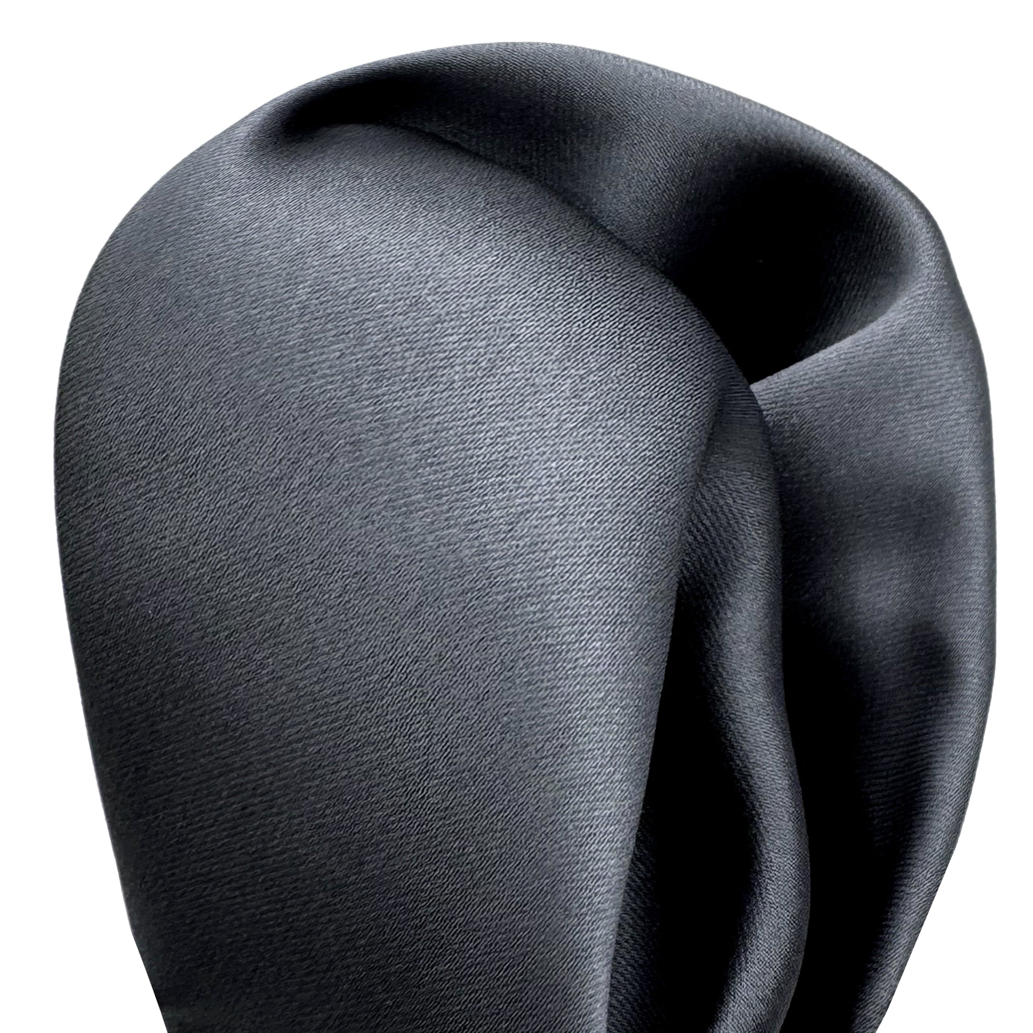 James Adelin Luxury Satin Weave Pocket Square in Charcoal