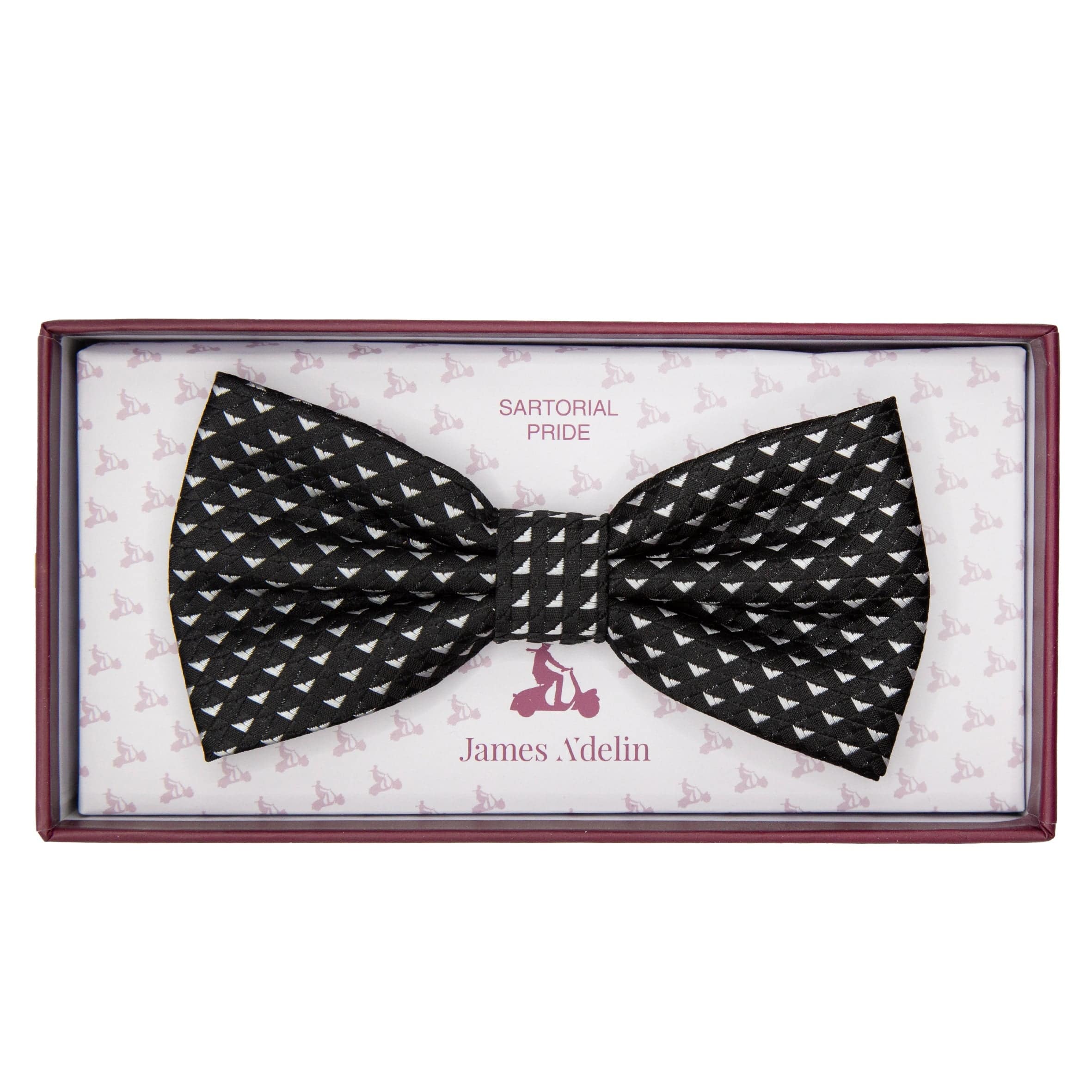 JATEXTUREDB James Adelin Luxury Textured Weave Pre Tied Bow Tie