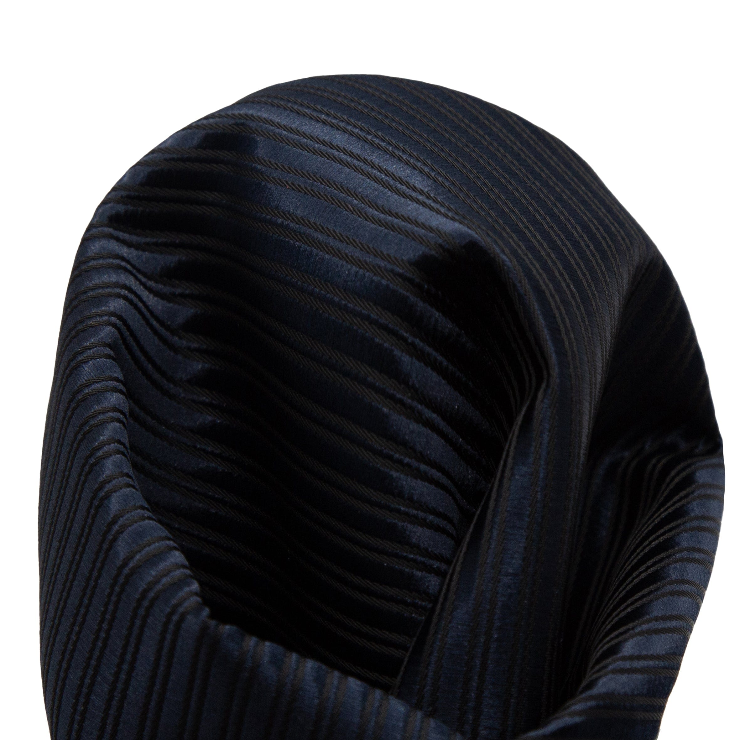 James Adelin Luxury Diagonal Textured Twill Weave Pocket Square in Navy