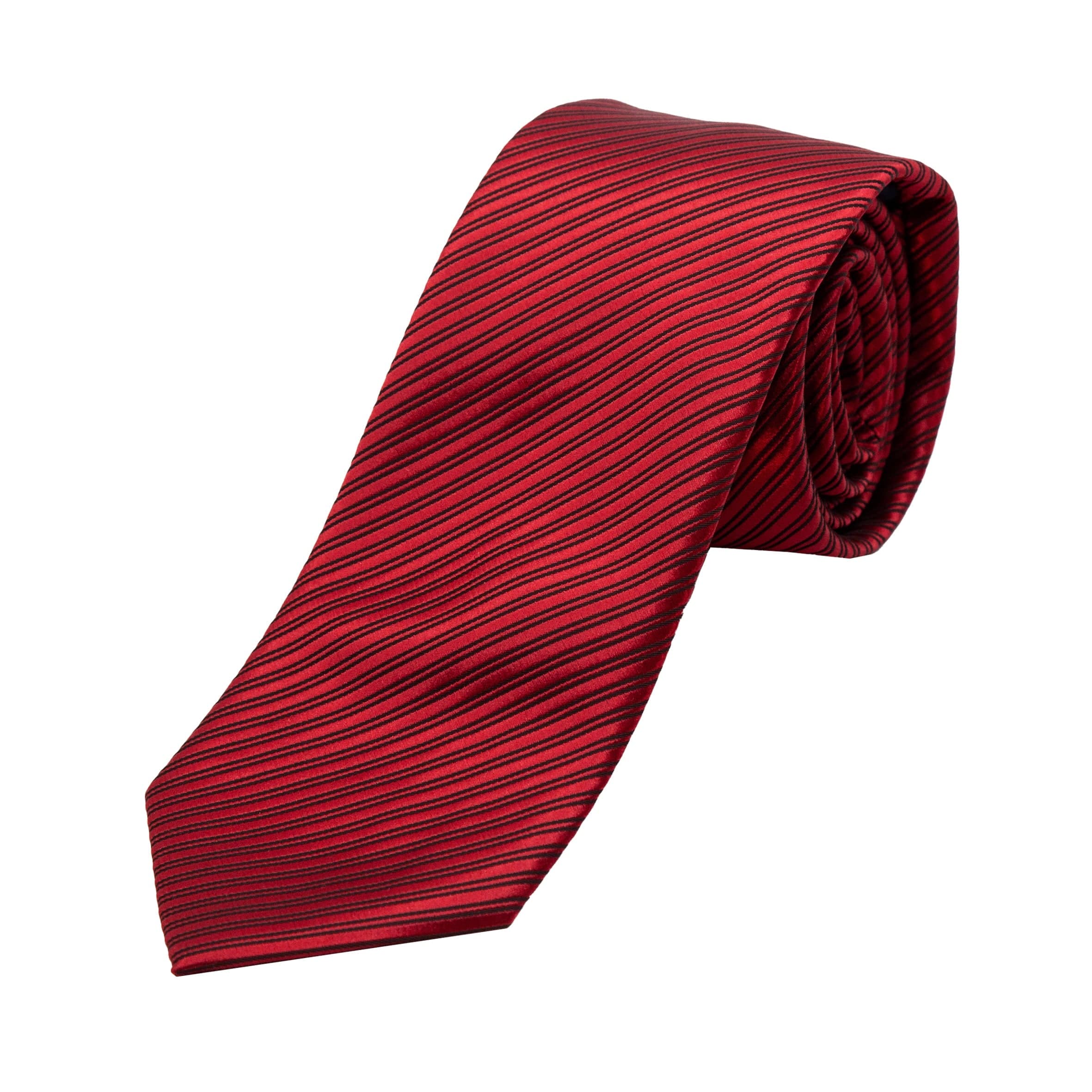 James Adelin Luxury Diagonal Textured Twill Weave Neck Tie in Red