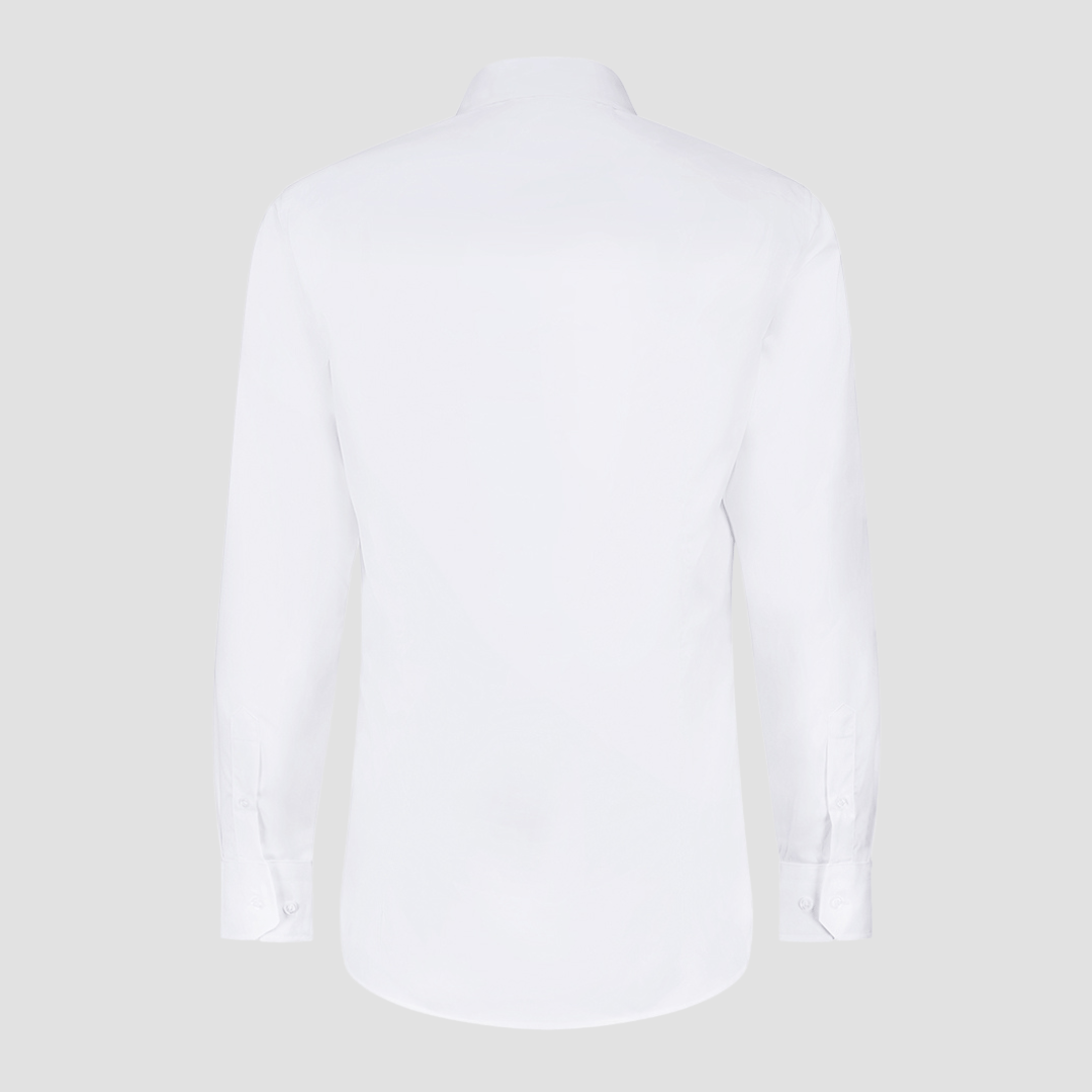 Jenson Mens Tapered Fit Merlot Business Shirt in White