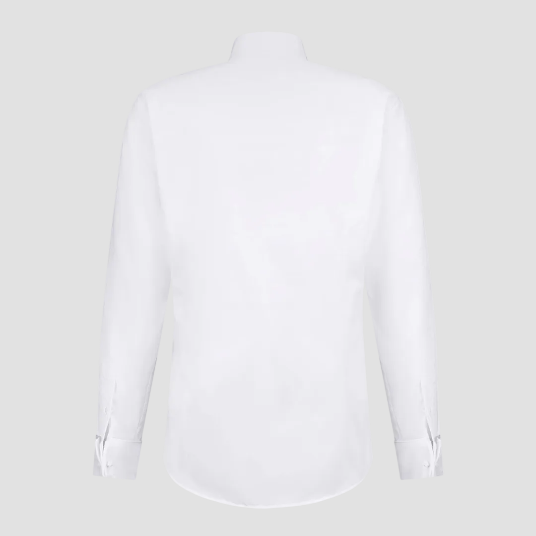Jenson Mens Tapered Fit Pinot French Cuff Dinner Shirt in White