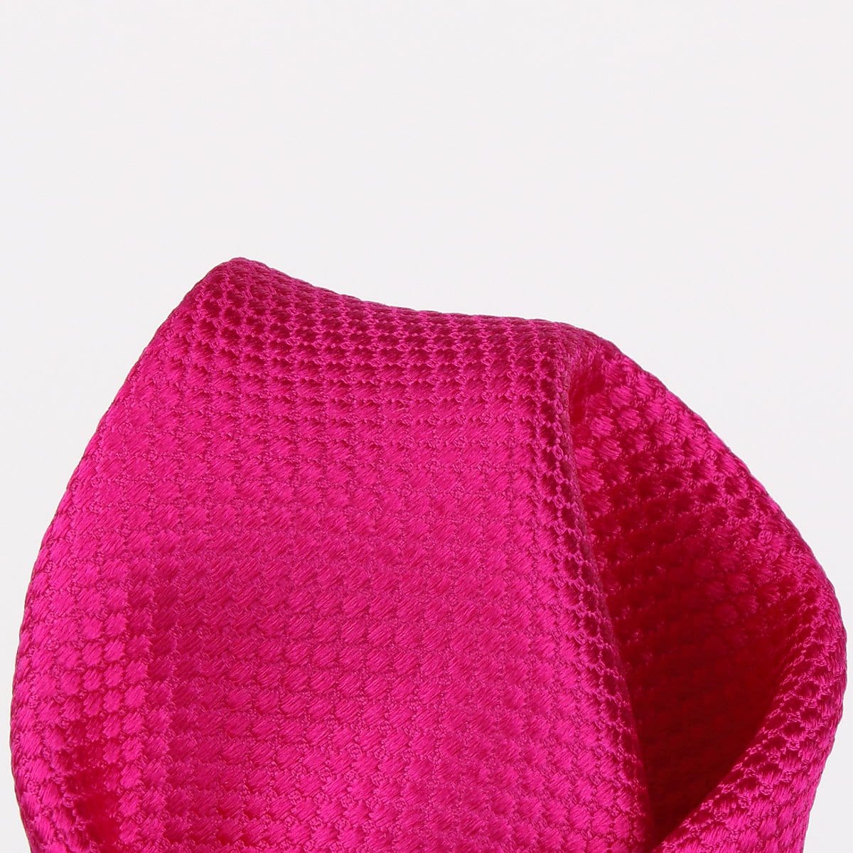 James Adelin Square Weave Pure Silk Pocket Square Magenta