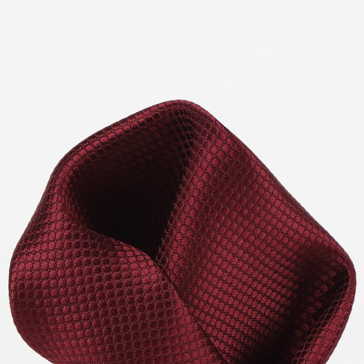 James Adelin Square Weave Luxury Pure Silk Pocket Square Burgundy