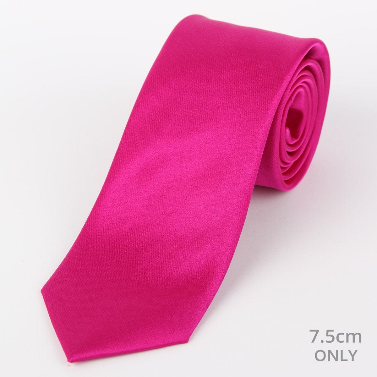 James Adelin Mens Silk Neck Tie in Magenta Satin Weave