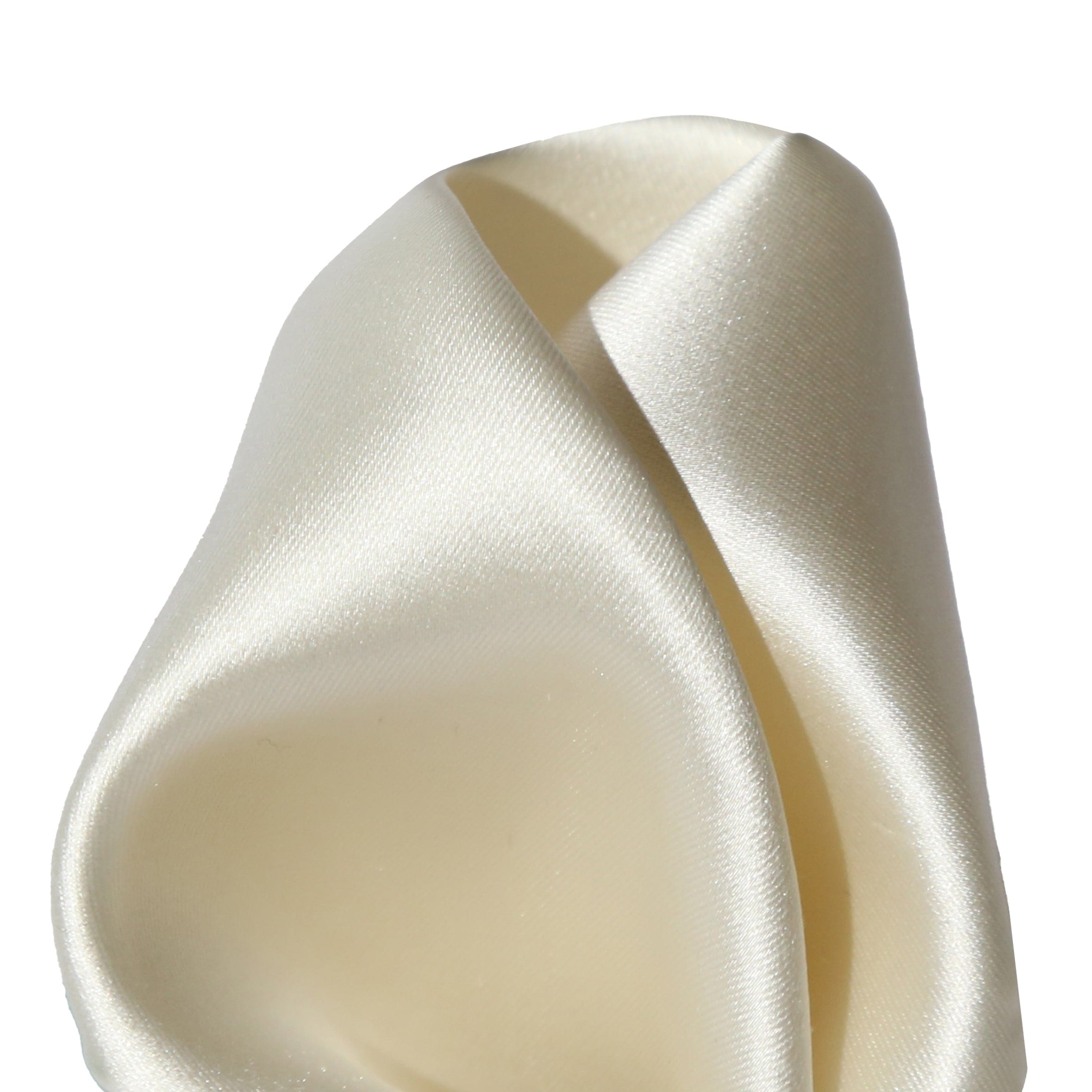 James Adelin Luxury Pure Silk Satin Weave Pocket Square in Champagne