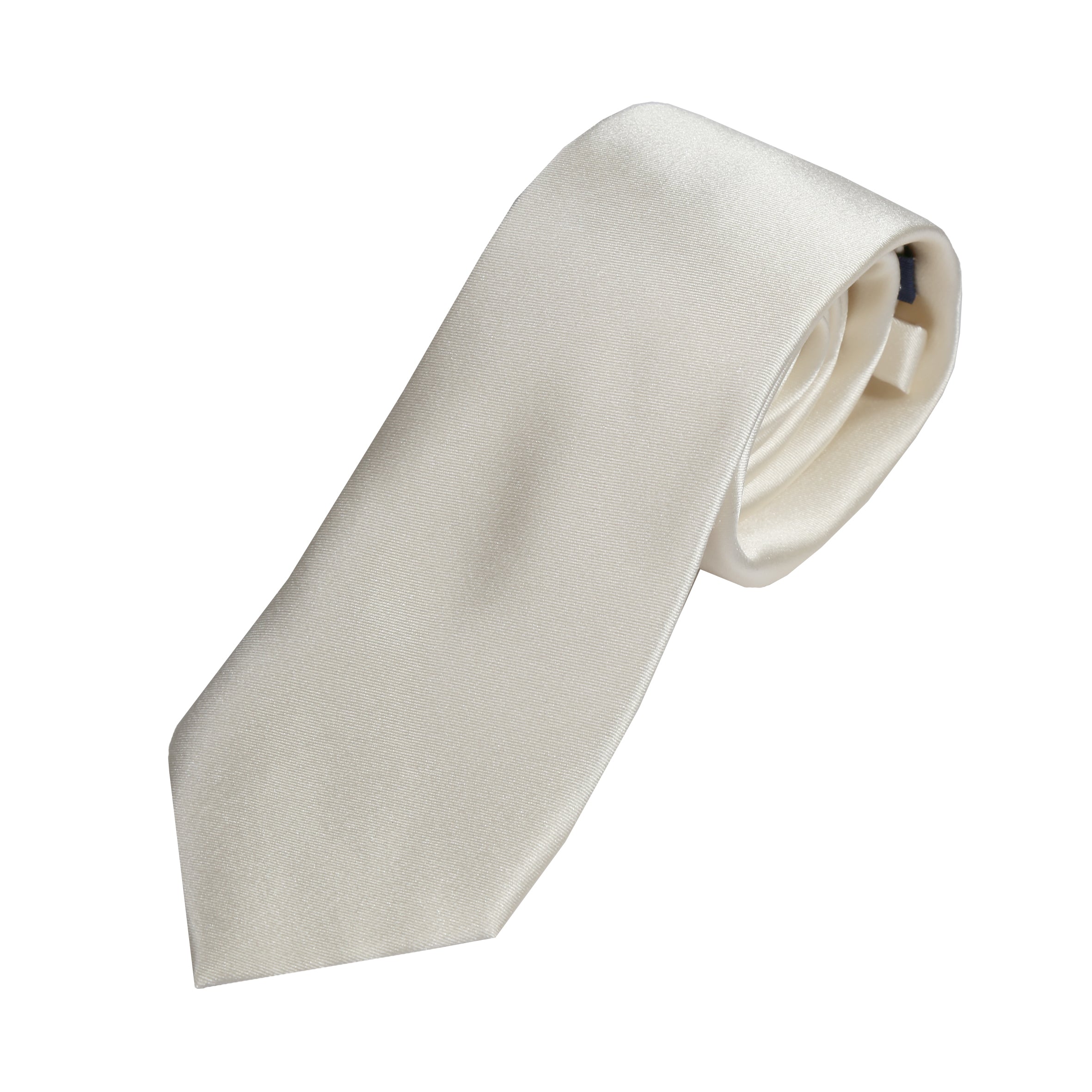 James Adelin Mens Pure Silk Satin Weave Neck Tie in Champagne