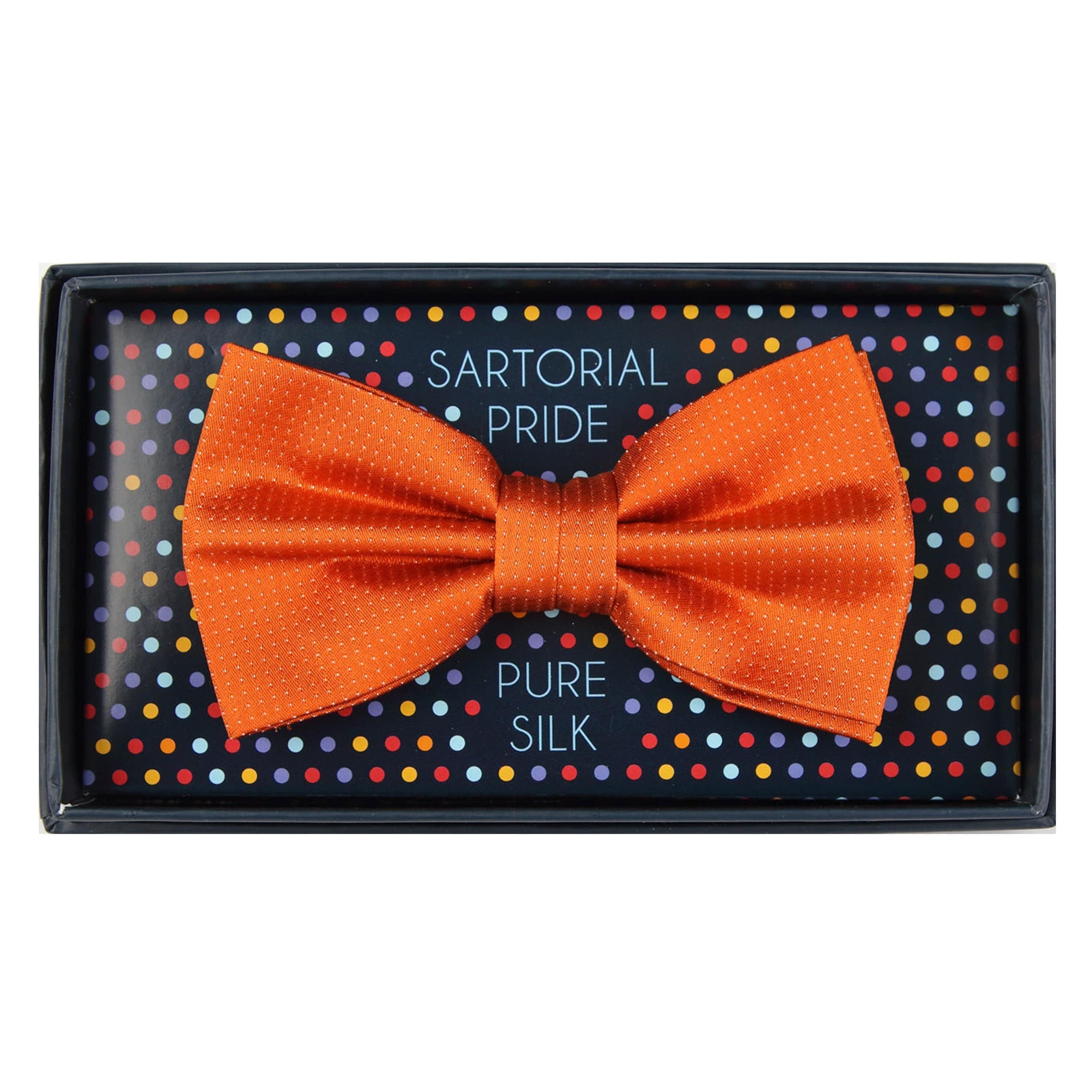 M19554B James Adelin Mens Silk Satin Pin Point Pre Tied Bow Tie