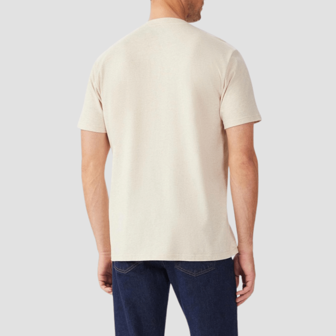R.M. Williams Mens Parson T-Shirt in Sand Pure Cotton - In Store Only