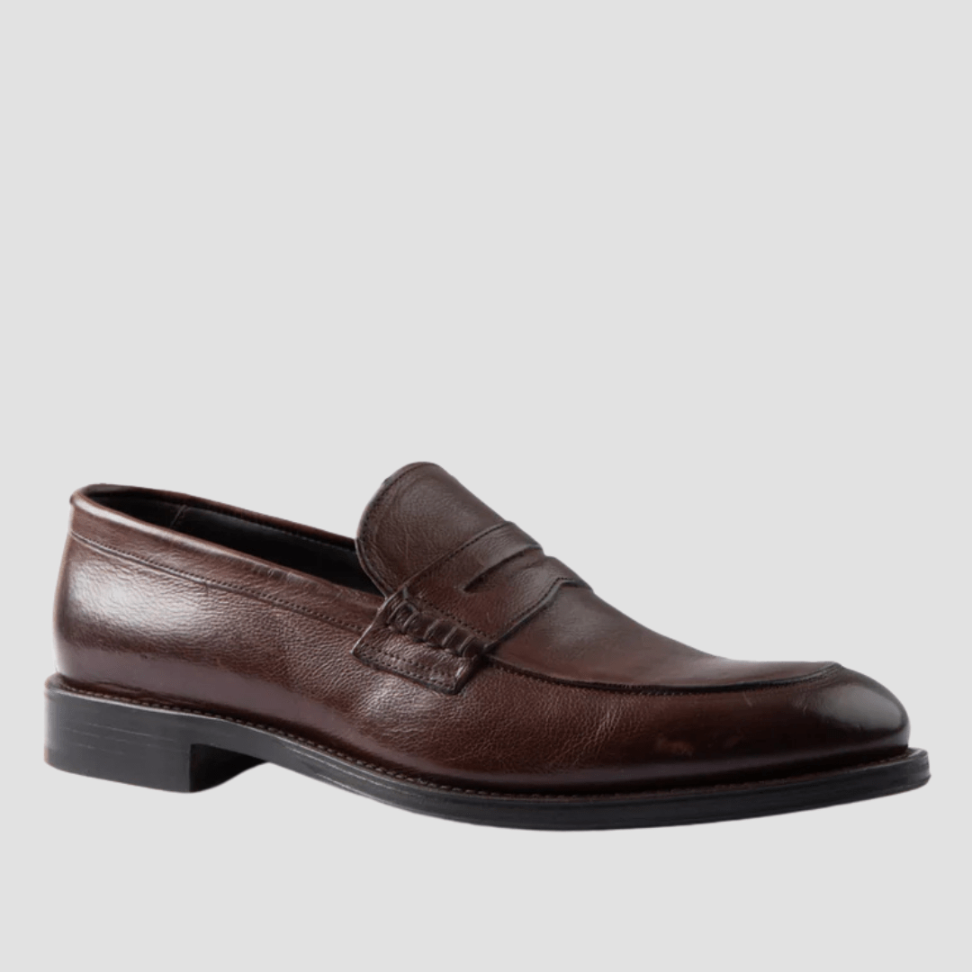 Rembrandt Boston Leather Penny Loafer in Brown