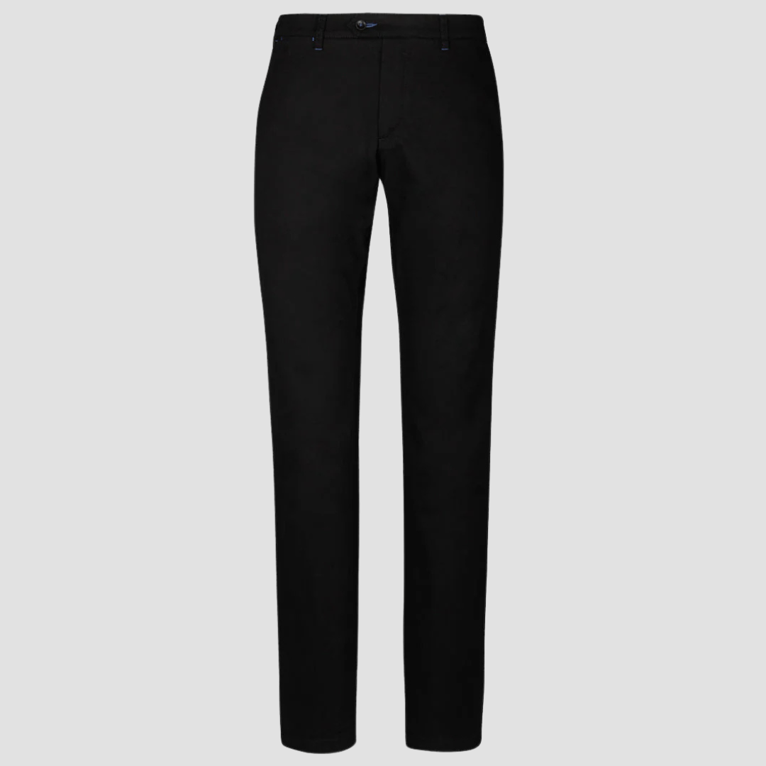 Rembrandt Relaxed Fit Tyler Mens Chino in Black Stretch Cotton