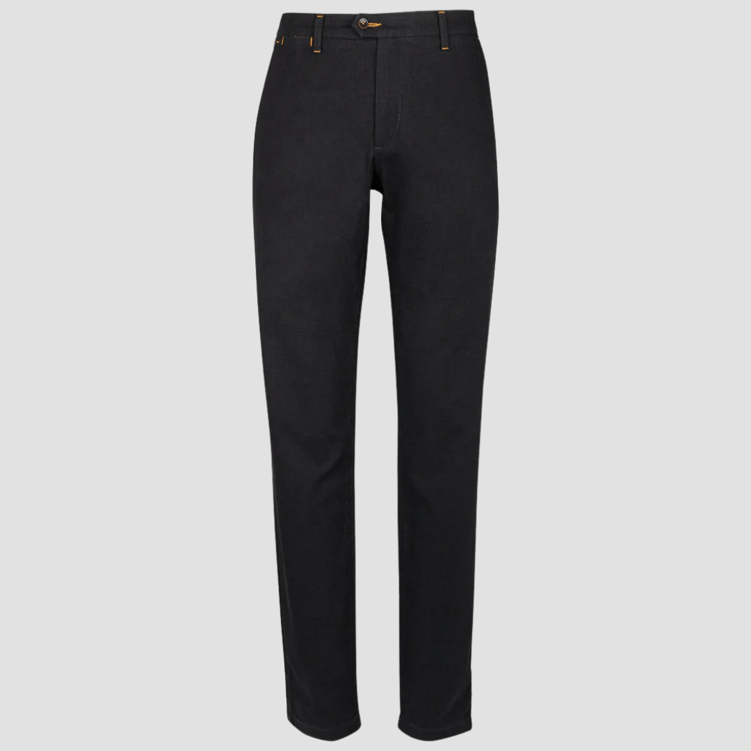 Rembrandt Relaxed Fit Tyler Mens Chino in Dark Navy Birdseye