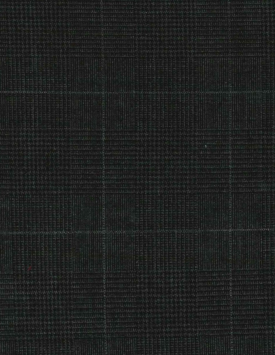Uberstone Slim Fit Kyle Vest in Charcoal Check Wool Blend
