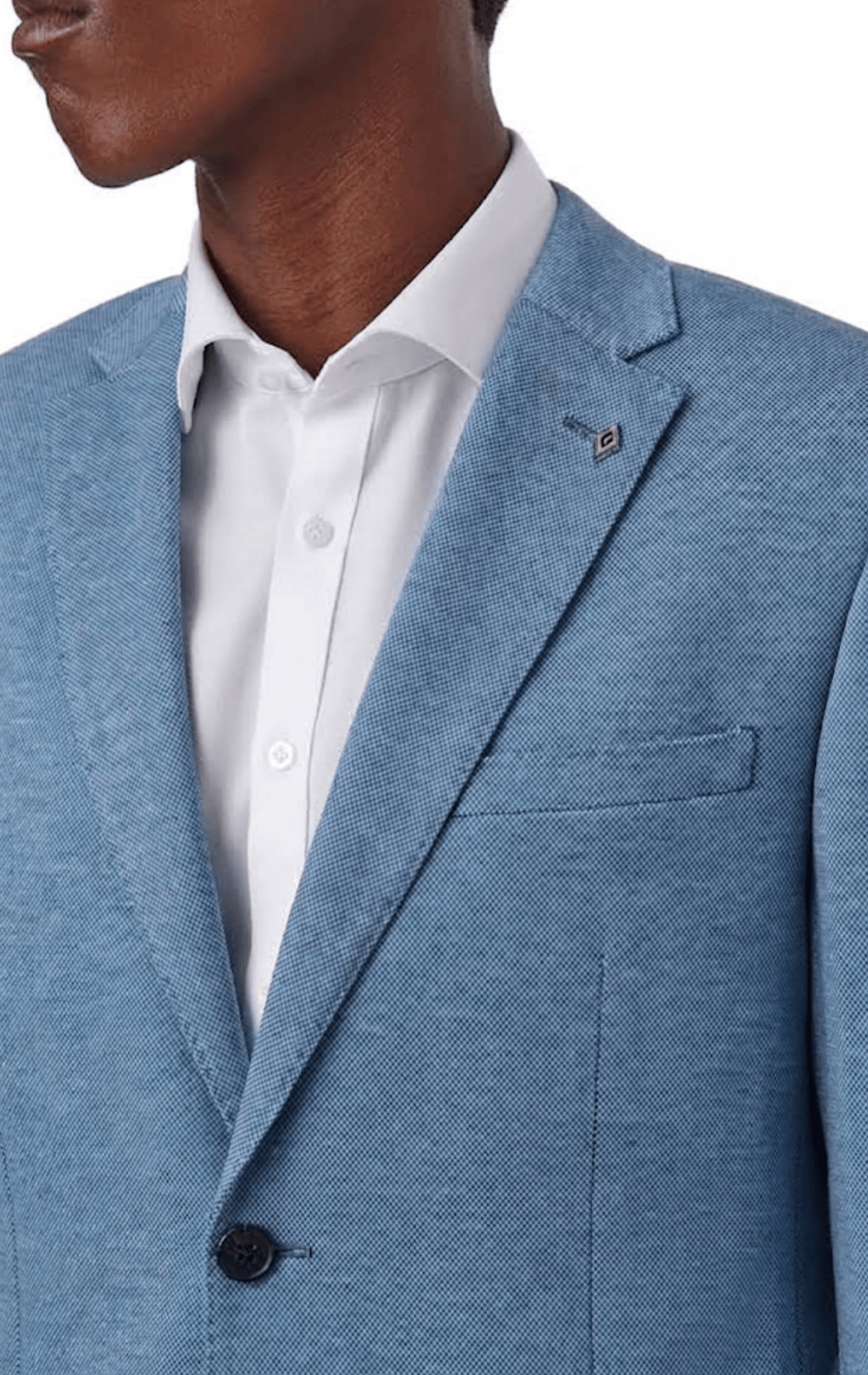 Cambridge Slim Fit Zeke Sports Jacket in Blue Micro Check