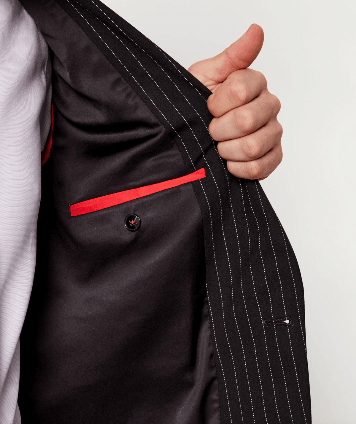 Hugo Super Slim Fit Arti Hesten Suit in Black Pin Stripe