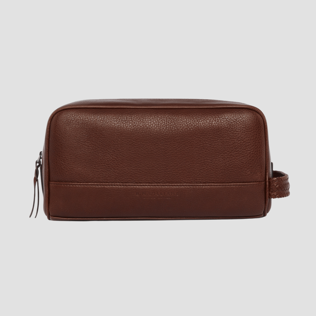 R.M. Williams Farrier Signature Washbag in Whiskey Leather - In Store Only