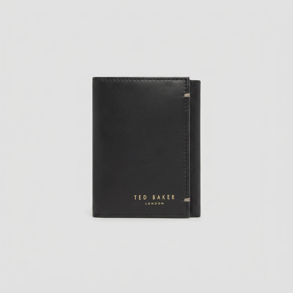 Ted Baker Johhnn Trifold Wallet in Black Leather