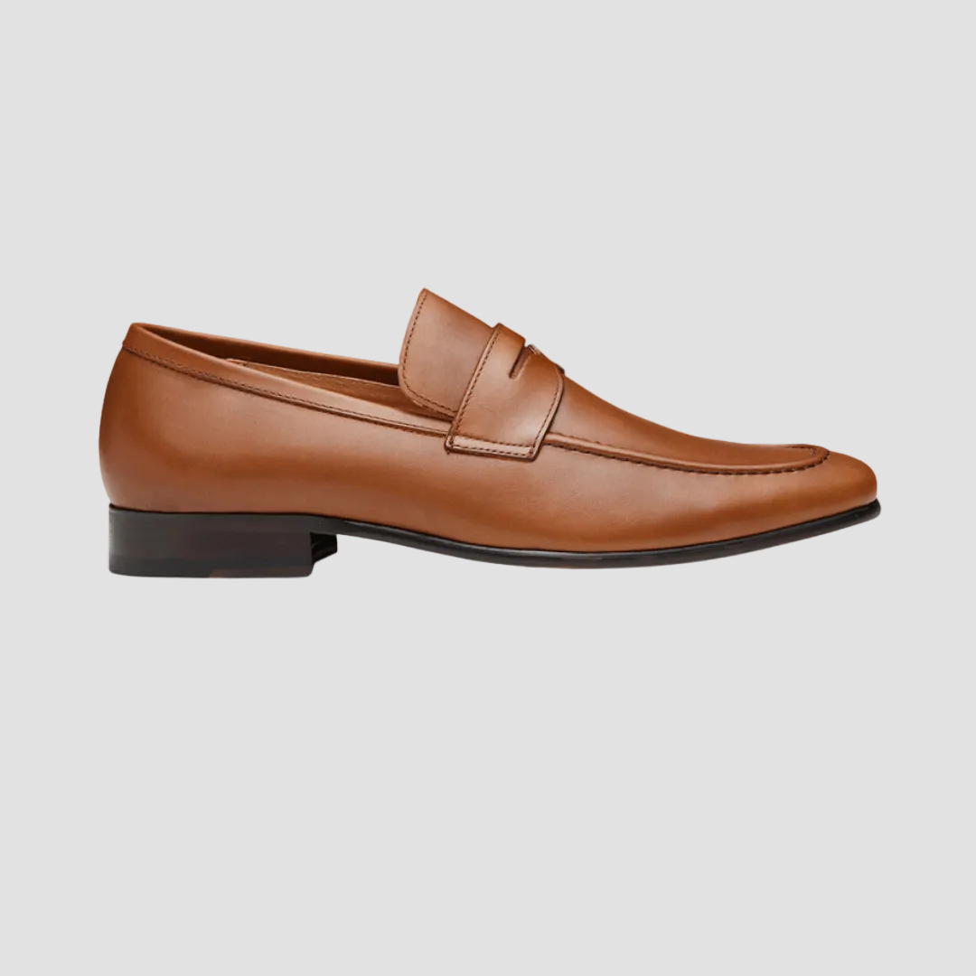Side View of AQ By Aquila Penley Mens Loafers in Tan