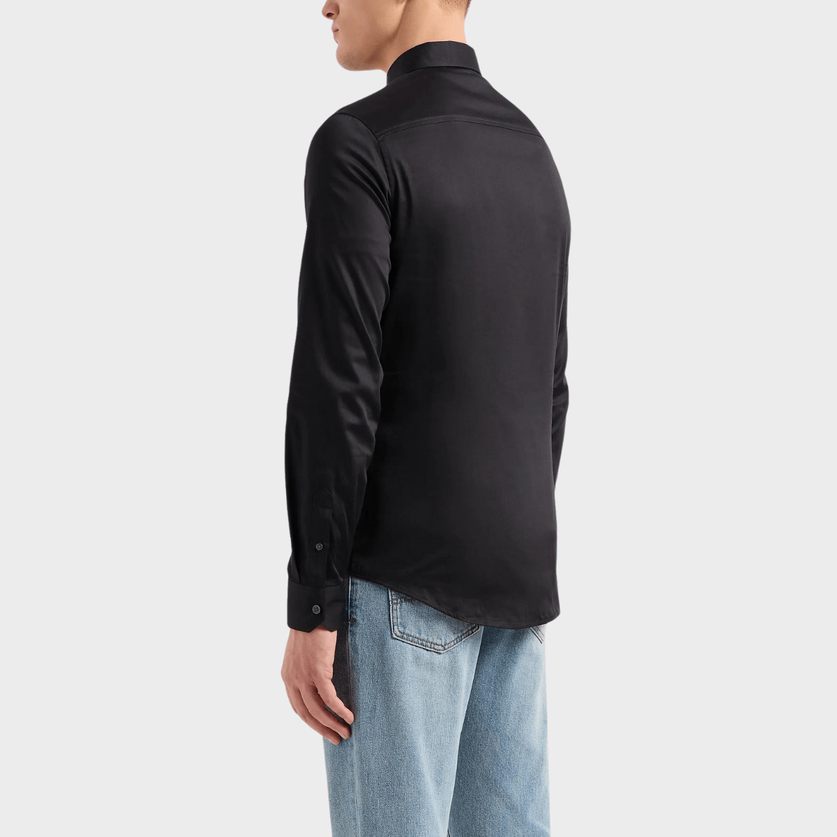 Back view of the formal polo shirt by Armani