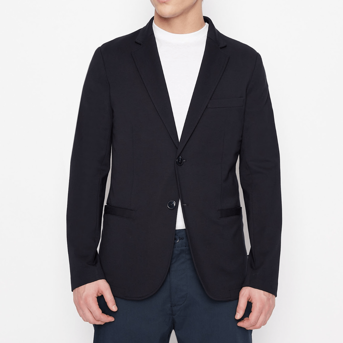 Armani Stretch Viscose Casual Suit in Navy